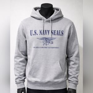 NWT Gray U.S. Navy Seals Hoodie XL
